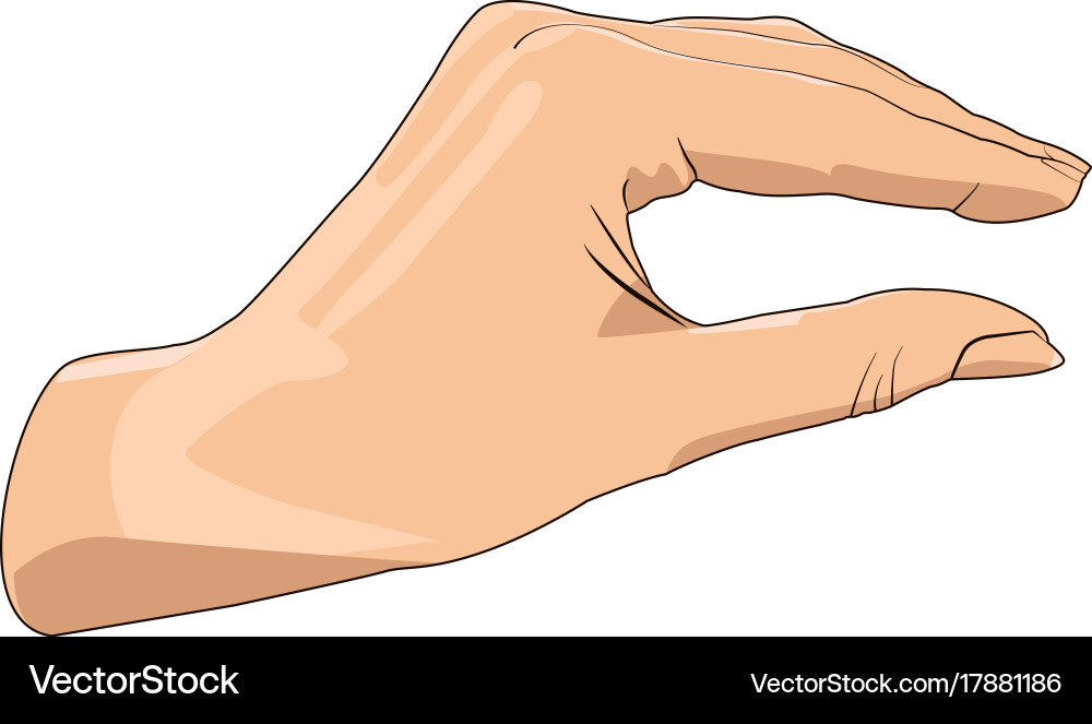 Hand showing small size realistic gesture Vector Image
