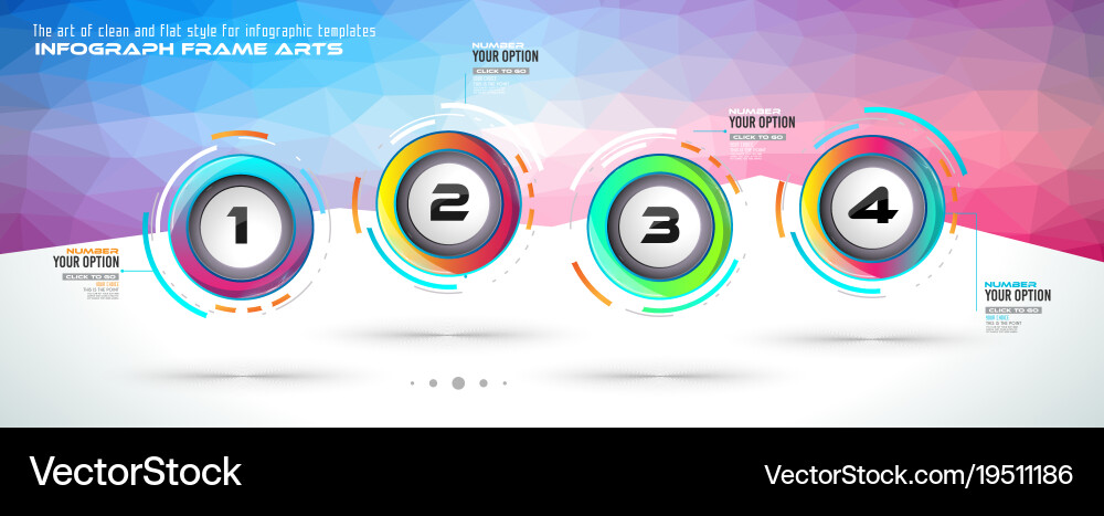 Infograph template with multiple choices vector image