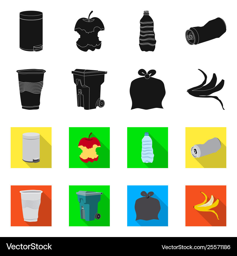 Isolated object dump and sort icon set Isolated object dump and sort icon set vector image
