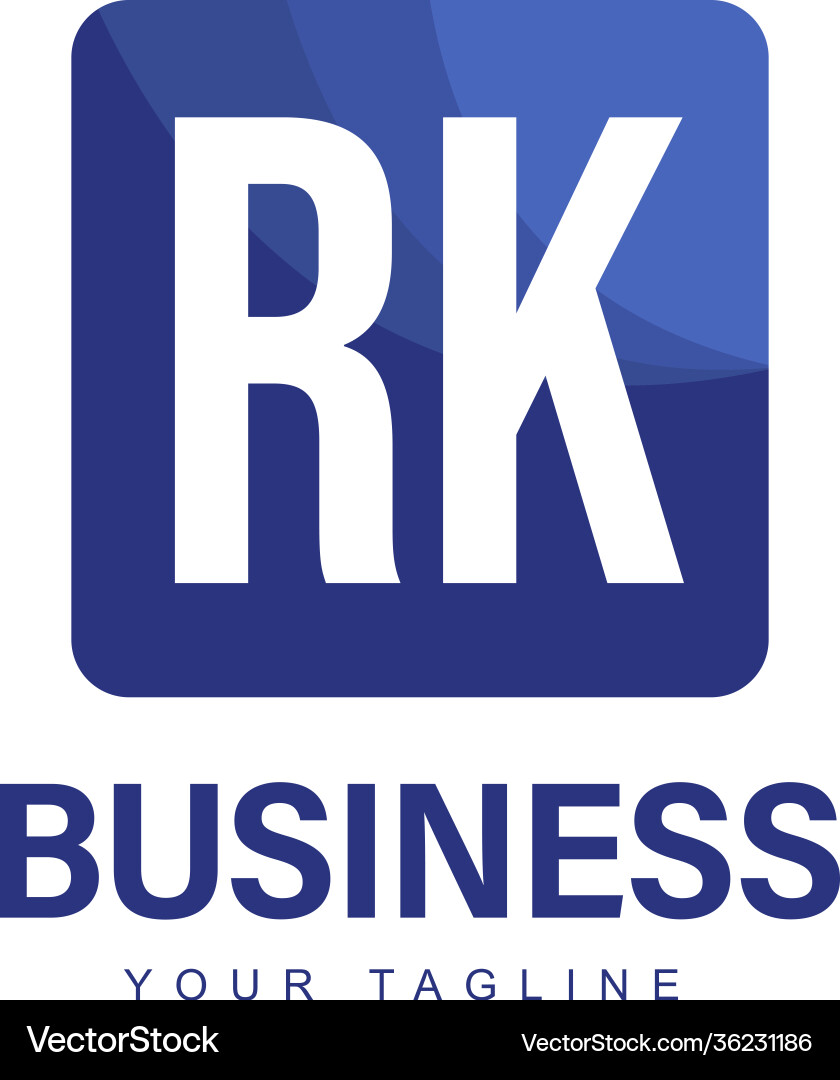 Rk initial a logo design with abstract style Rk initial a logo design with abstract style vector image