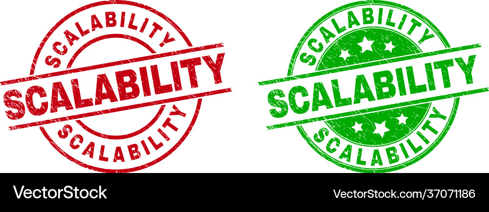 Scalability round watermarks with scratched vector image