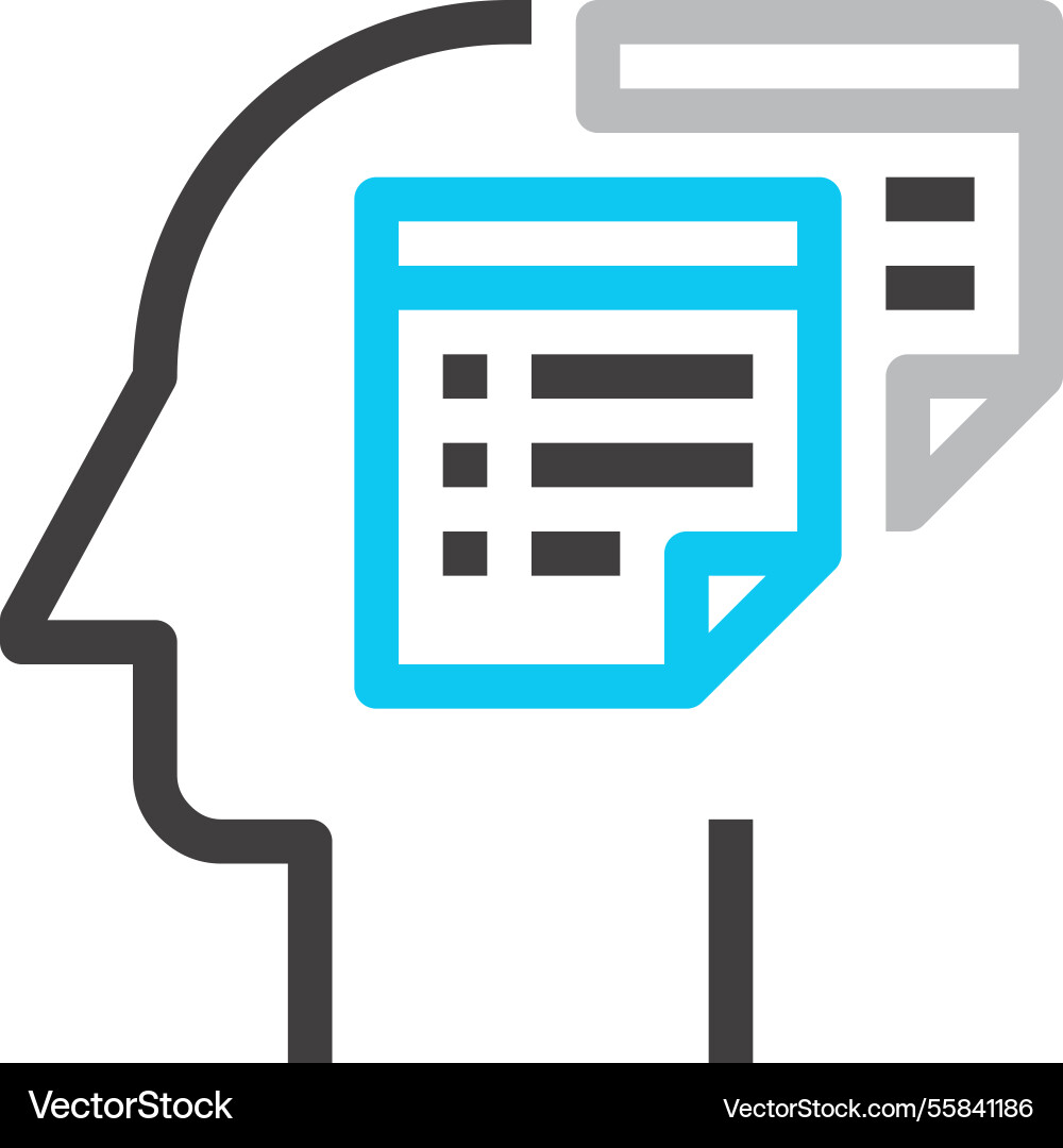 Schedule flat line web icon concept Schedule flat line web icon concept vector image