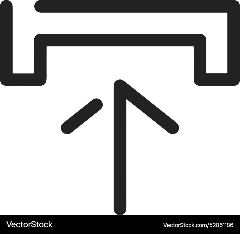 Upload outline icon symbol image Upload outline icon symbol image Vector Image