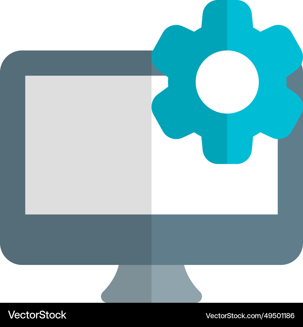 Using configuration tool to updatedesktop vector image
