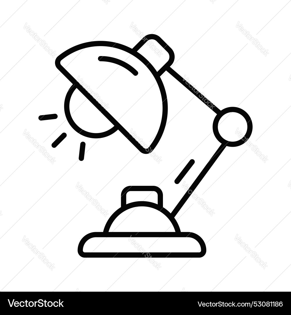 Well designed icon of table lamp customizable Vector Image