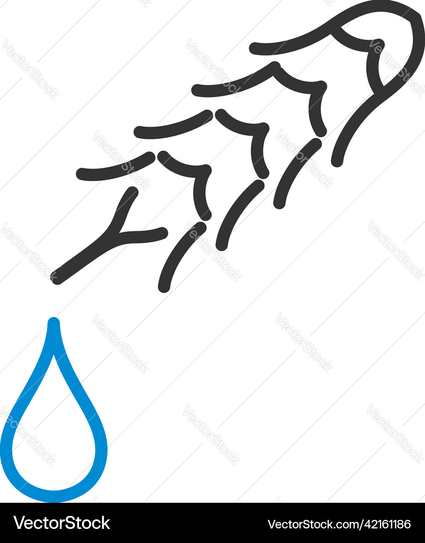 Wheat with drop icon Wheat with drop icon vector image
