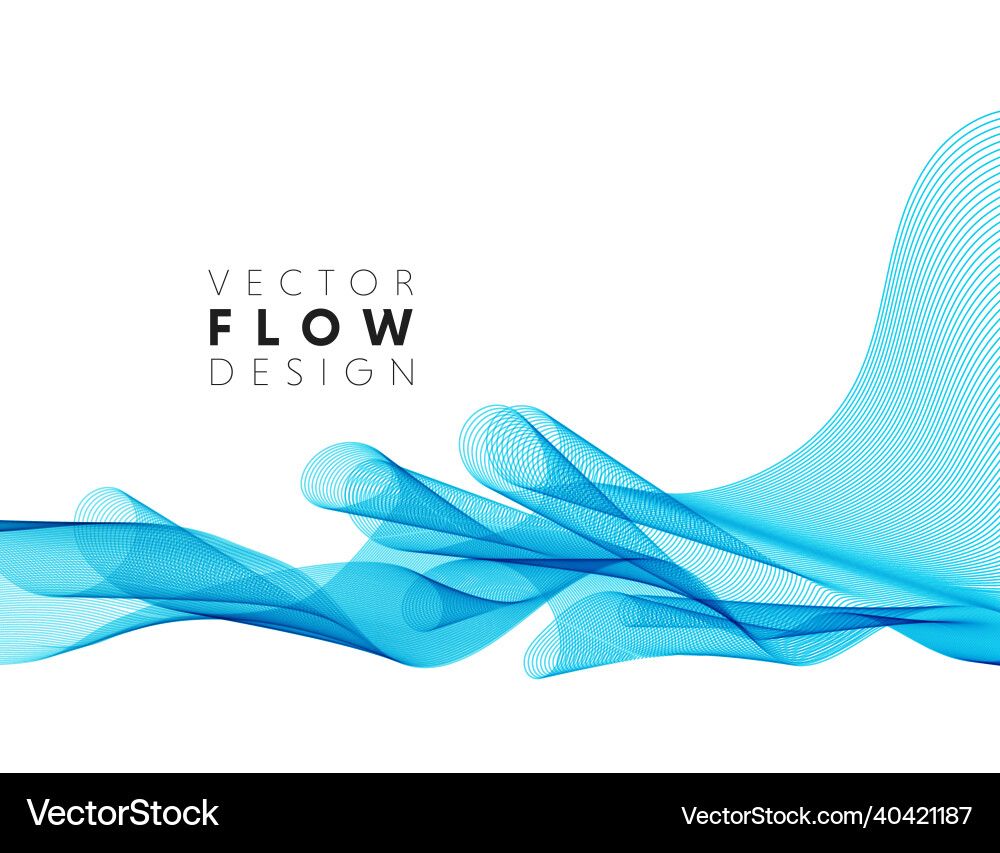 Abstract Flowing Wave Background Vector Image