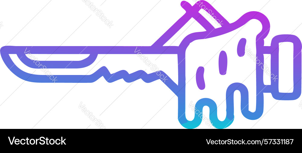 Abstract key gears complex security system vector image