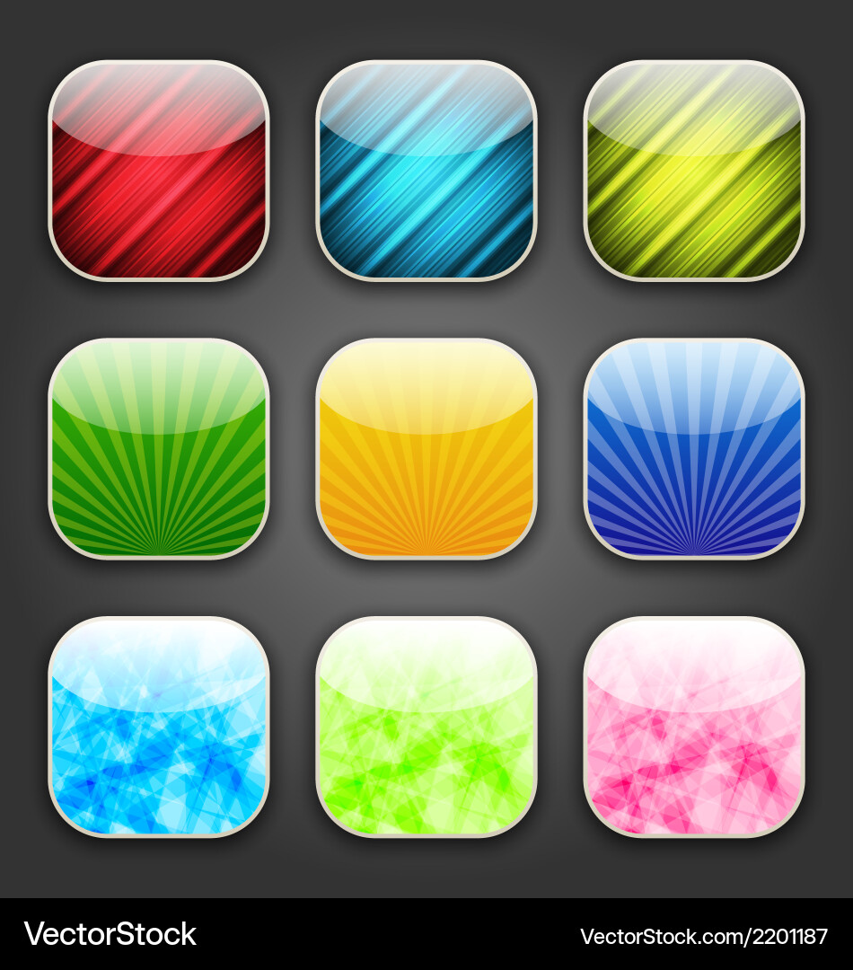 App Icon Backgrounds - Abstract Patterns vector image