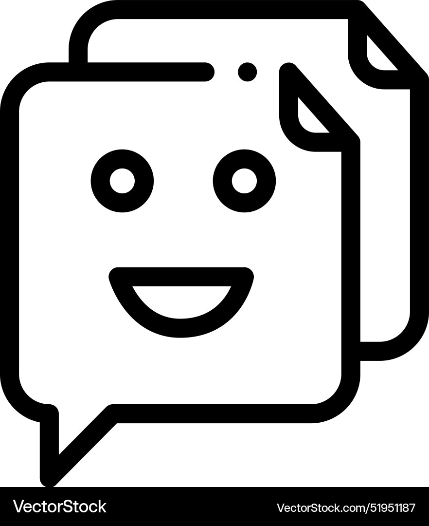 Chat icon thin linear style design isolated Vector Image