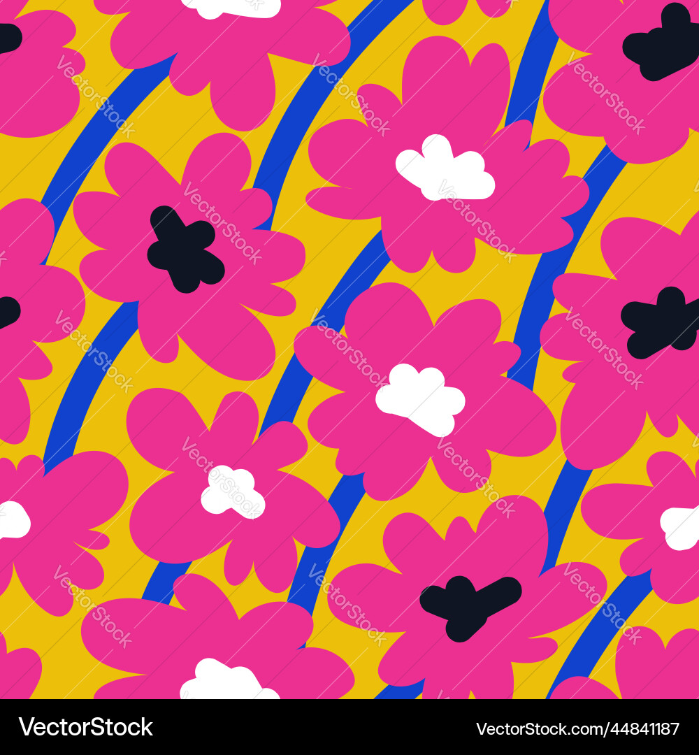 Colorful abstract floral pattern Colorful abstract floral pattern vector image
