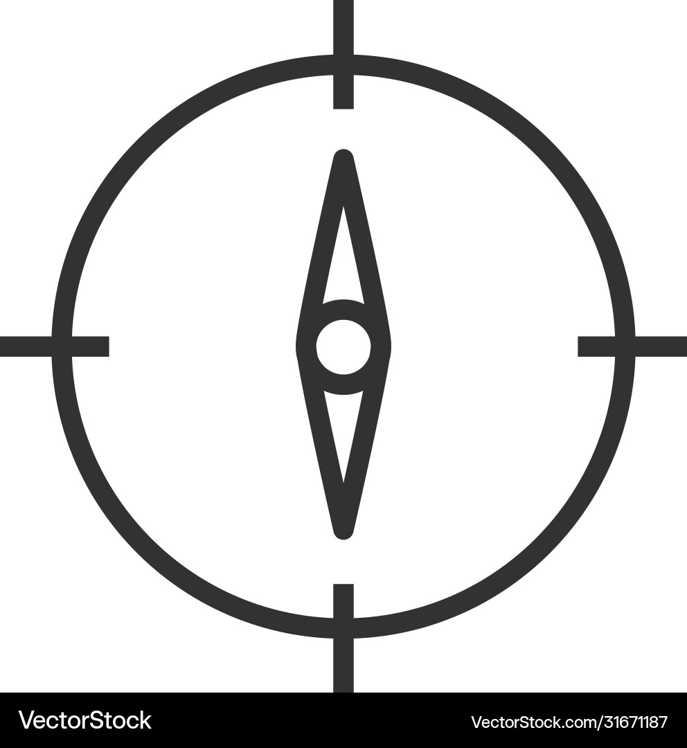 Compass icon image line style Vector Image