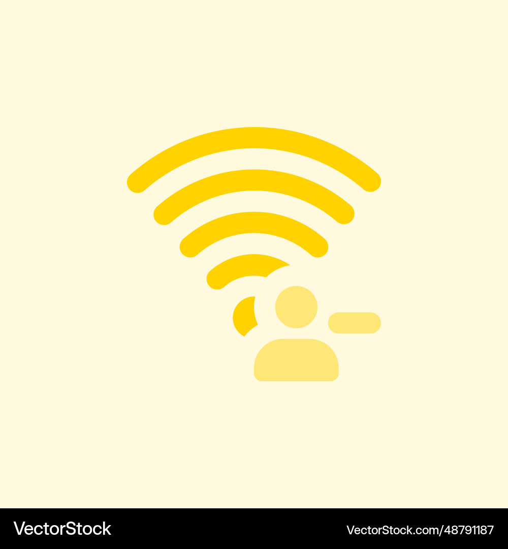 Deleting user name from the wireless network Vector Image