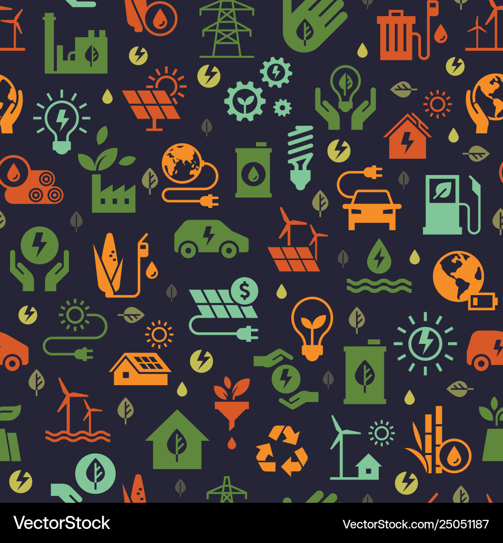 Design with seamless ecology pattern Design with seamless ecology pattern vector image