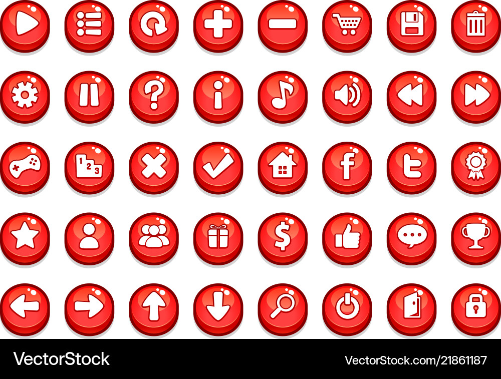 Game button templates vector image