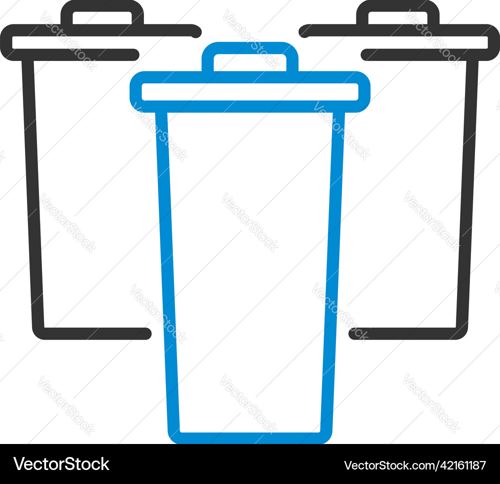 Garbage containers with separated trash icon Garbage containers with separated trash icon vector image