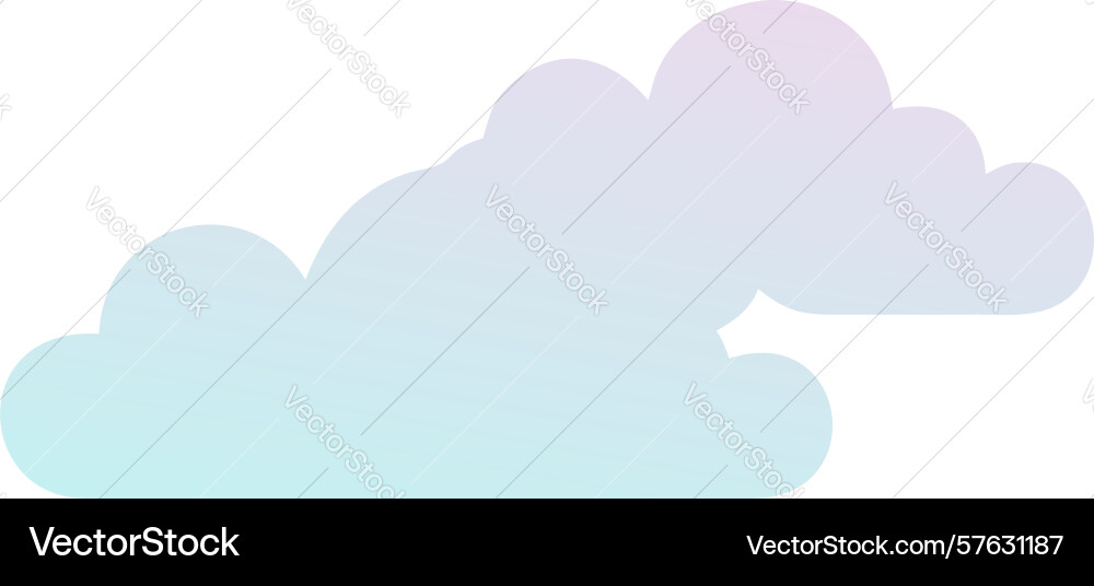 Gradient cloud for soft backgrounds and icons vector image