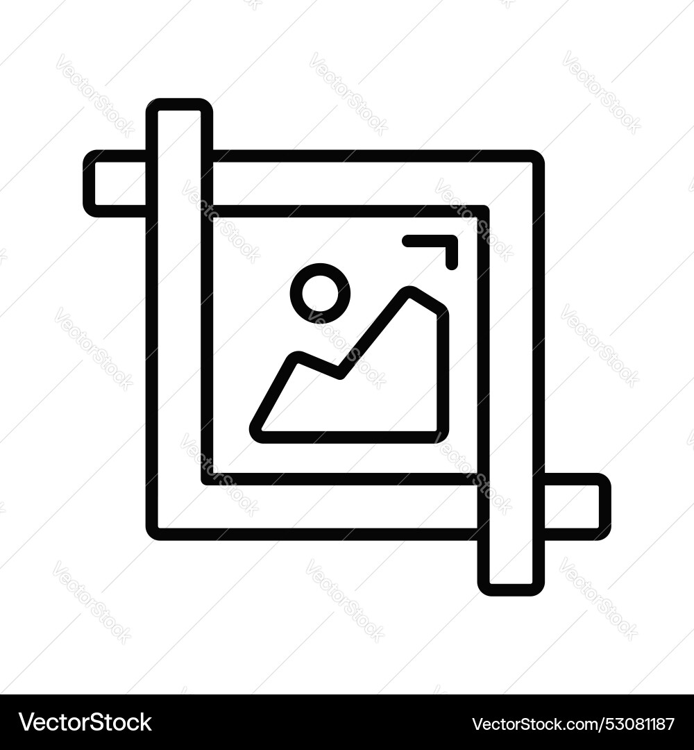 Image crop tool editing perfect for web Vector Image