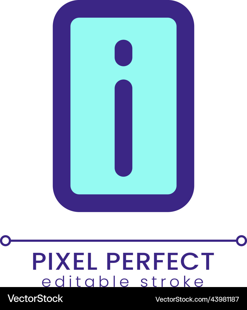 Information pixel perfect rgb color ui icon Vector Image