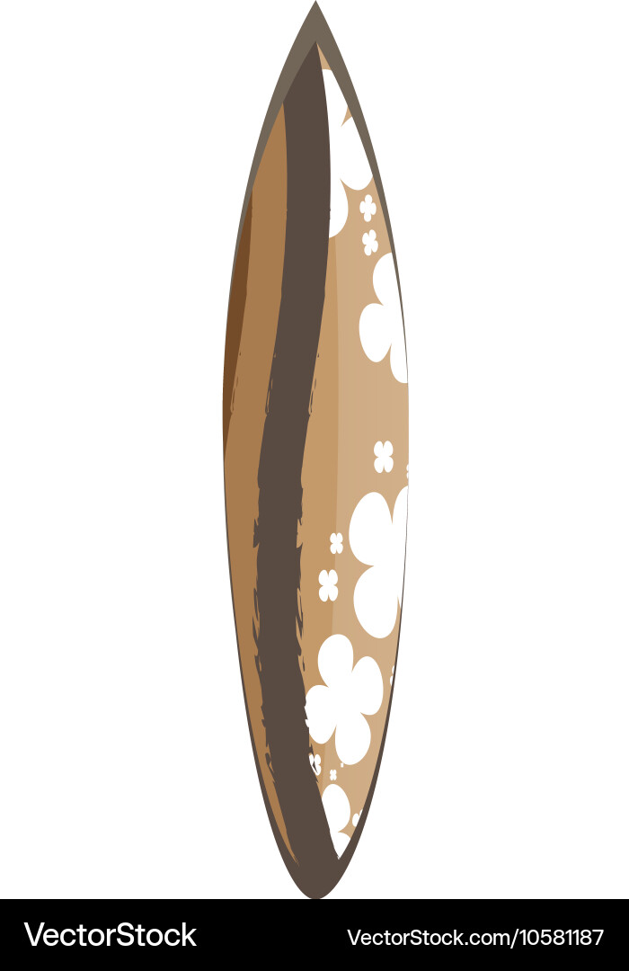 Isolated surfboard Vector Image