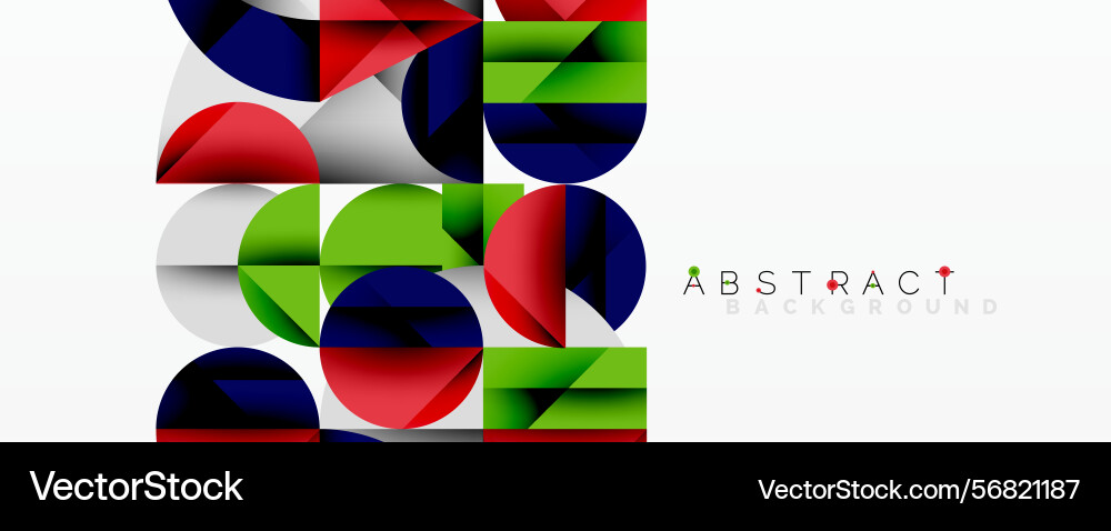 Modern geometric pattern overlapping circles vector image