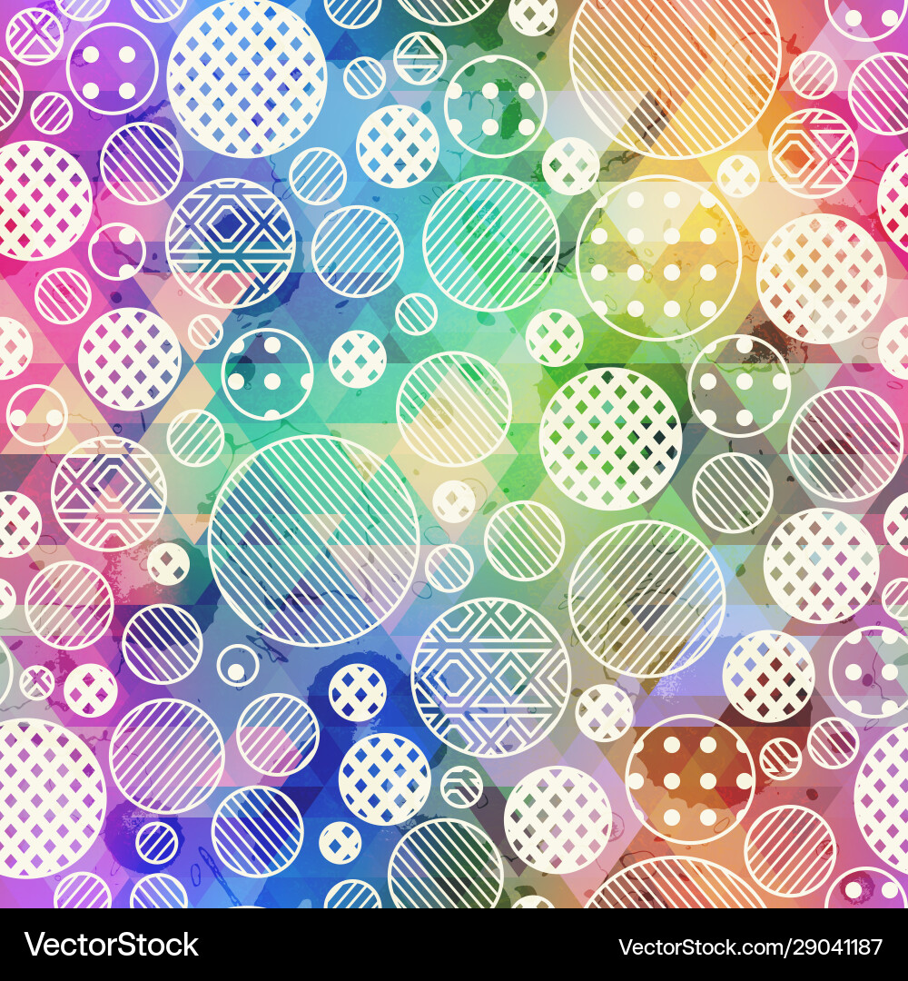 Rainbow Circle Pattern - Abstract Art vector image