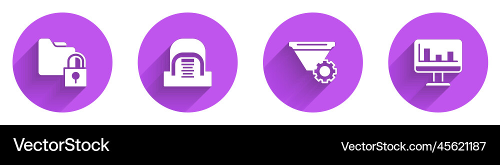 Set folder and lock hangar with servers filter Vector Image