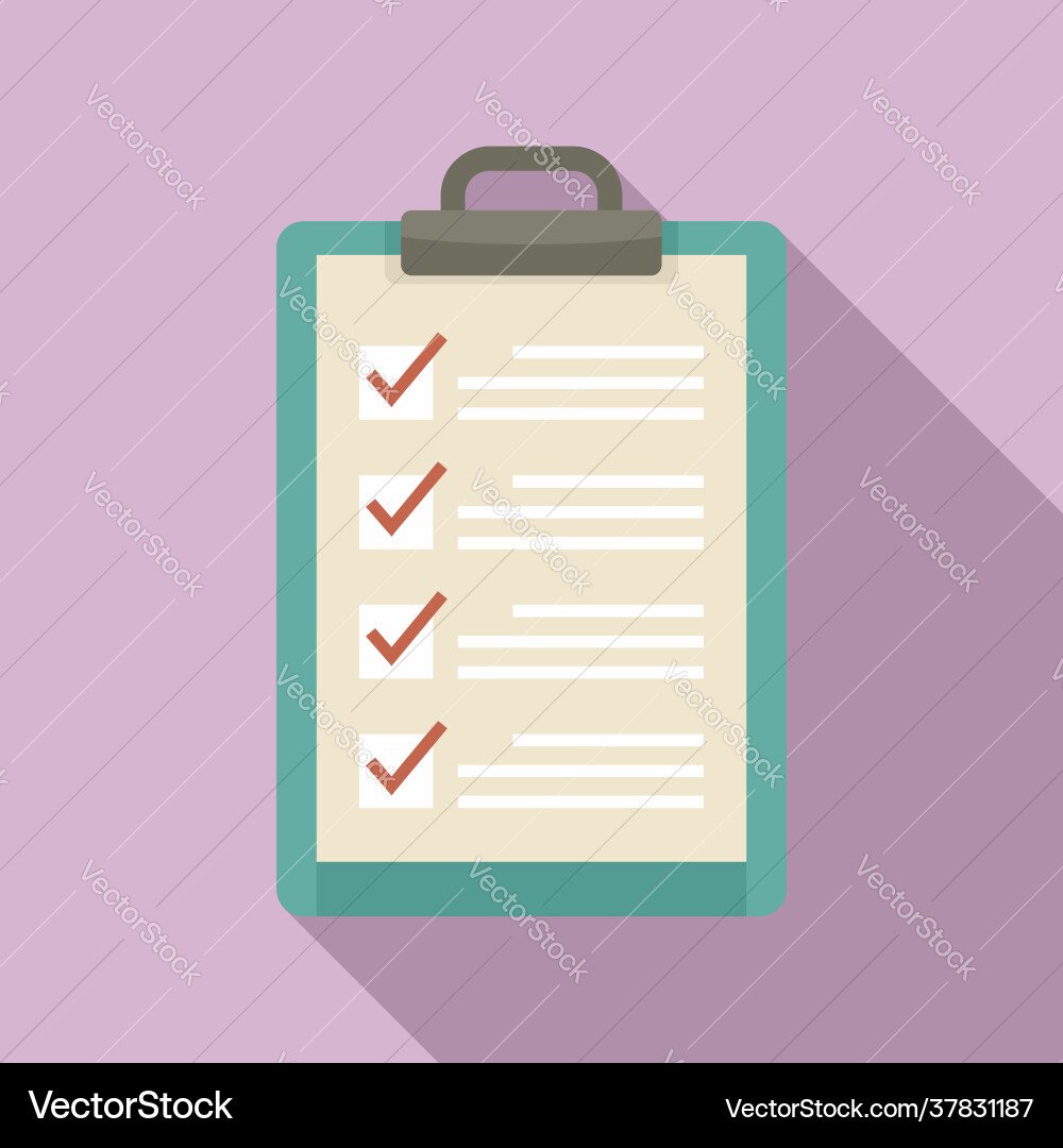 Syllabus to do list icon flat style Vector Image