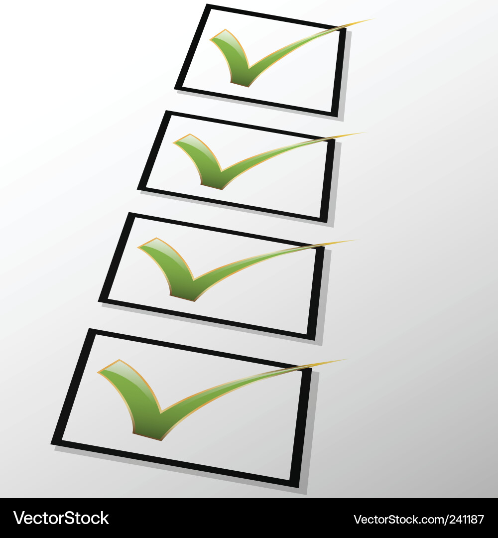 Three-Dimensional Check Mark Vector Image
