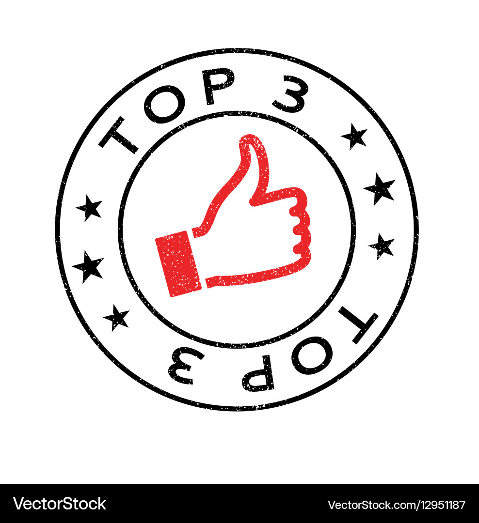 Top 3 rubber stamp Vector Image
