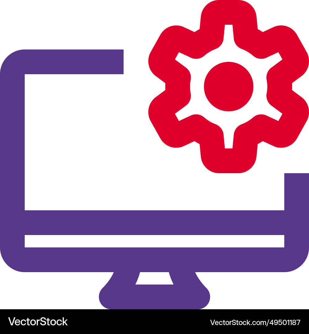 Using configuration tool to updatedesktop Vector Image