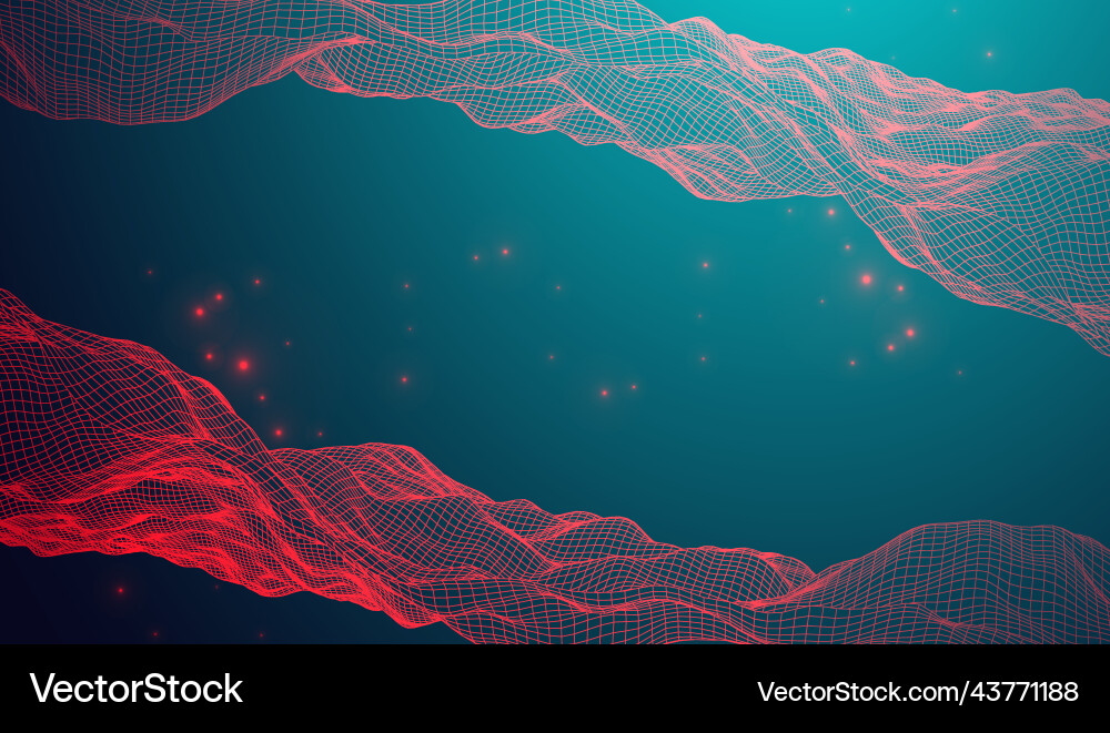 Abstract background with waves 3d surface Abstract background with waves 3d surface vector image