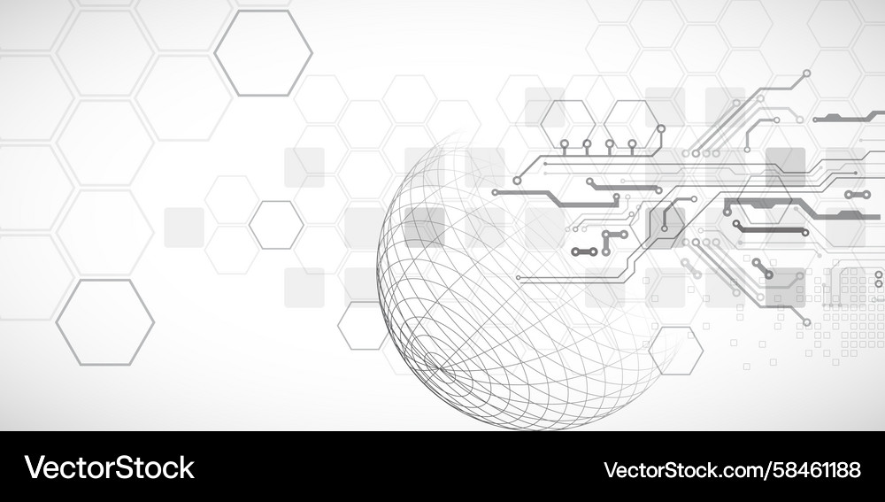 Abstract Circuit Technology Background Vector Image