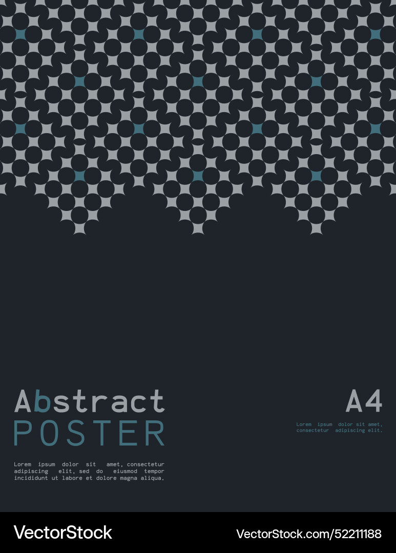 Abstract poster in a4 format with geometric shapes Abstract poster in a4 format with geometric shapes Vector Image