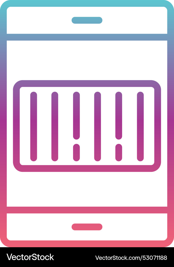 Bar code scanner line gradient design vector image