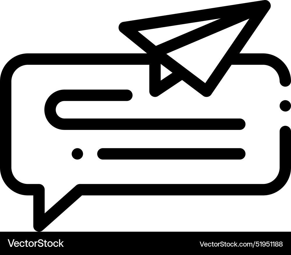 Chat icon thin linear style design isolated Chat icon thin linear style design isolated Vector Image