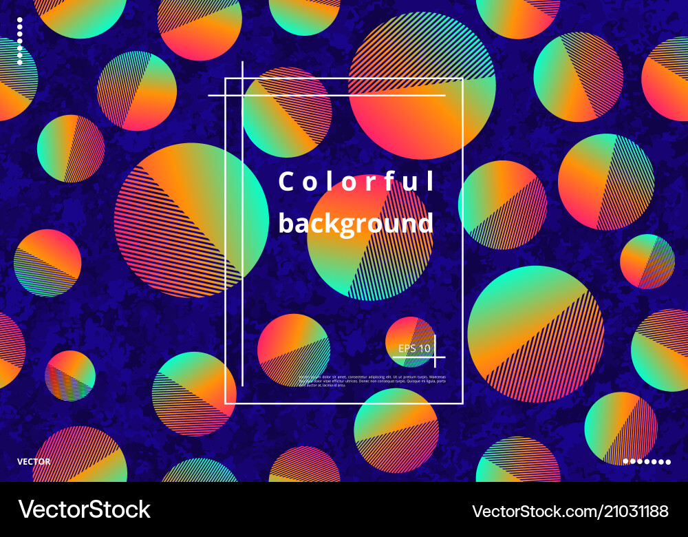 Colorful circles with gradient Colorful circles with gradient vector image
