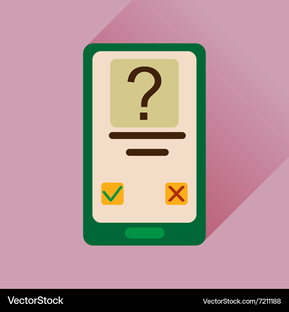Flat web icon with long shadow mobile applications vector image