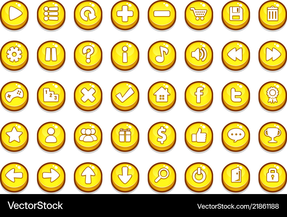 Game button templates vector image