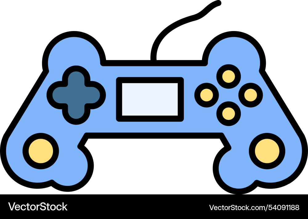 Game controller line filled icon design Vector Image