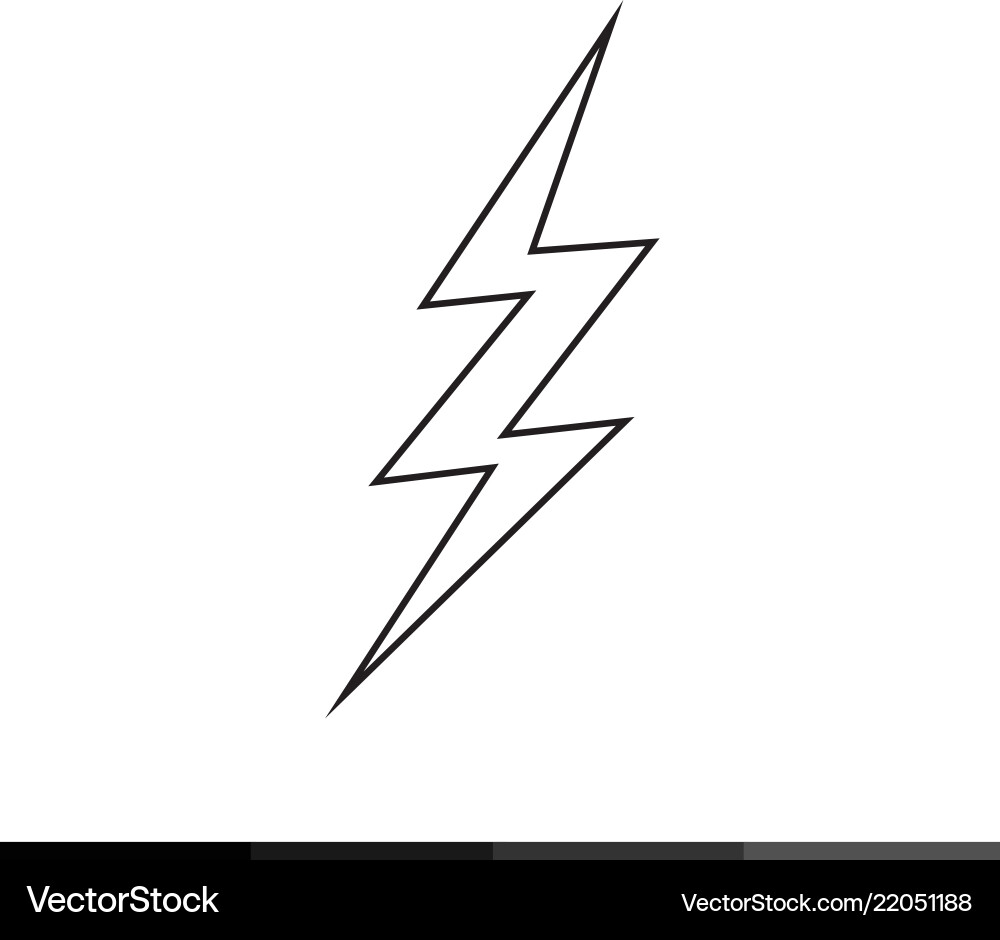 Lightning icon design Lightning icon design vector image