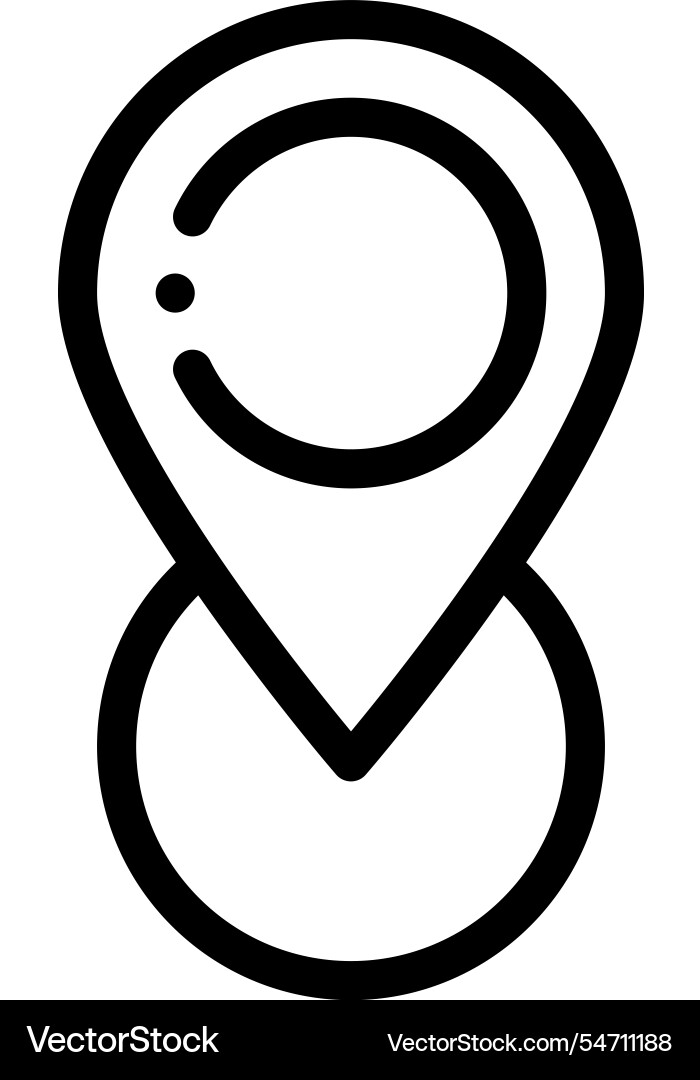 Location icon thin linear style design isolated Location icon thin linear style design isolated vector image