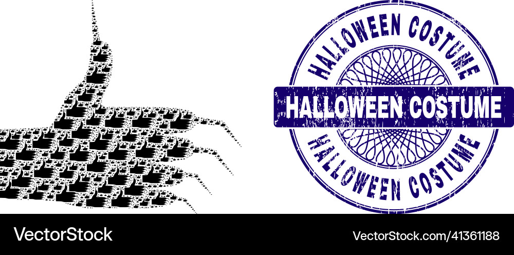Monster hand recursion composition Vector Image