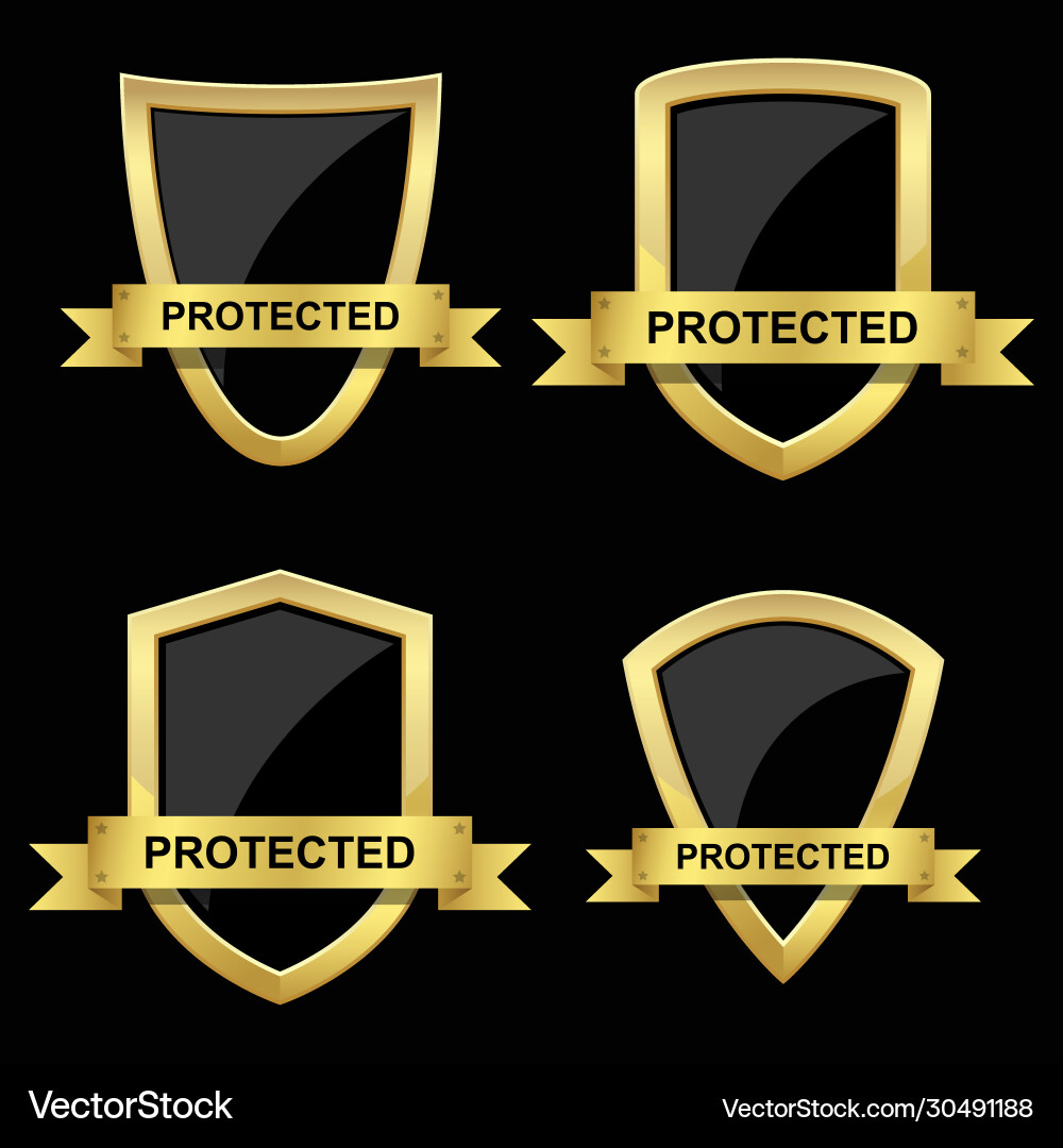 Protection shield Royalty Free Vector Image - VectorStock