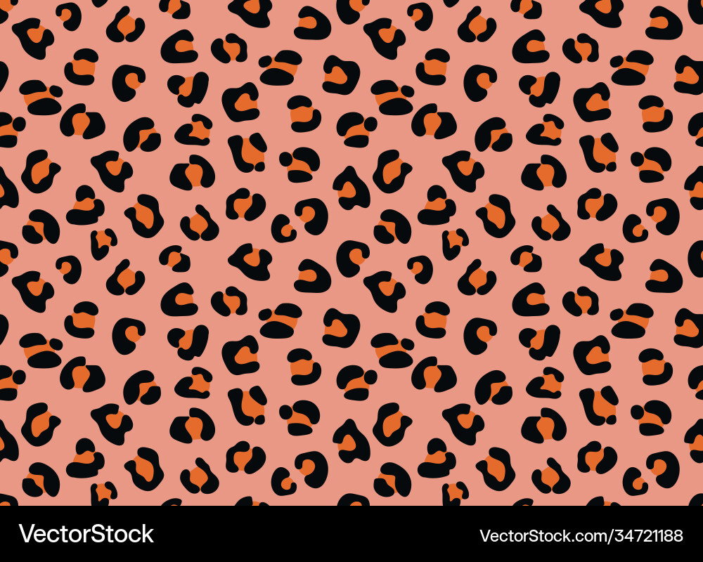 Seamless pattern leopard texture background vector image