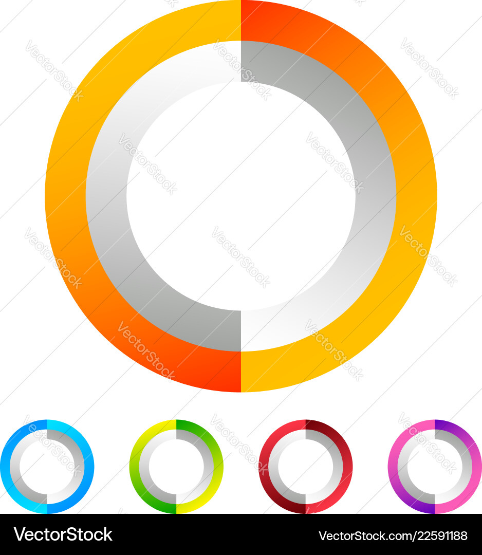 Segmented circle generic abstract icon circular Segmented circle generic abstract icon circular vector image