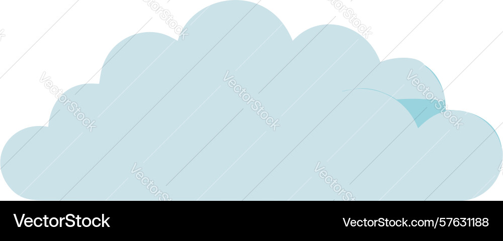 Simple cloud shape for weather and graphics vector image