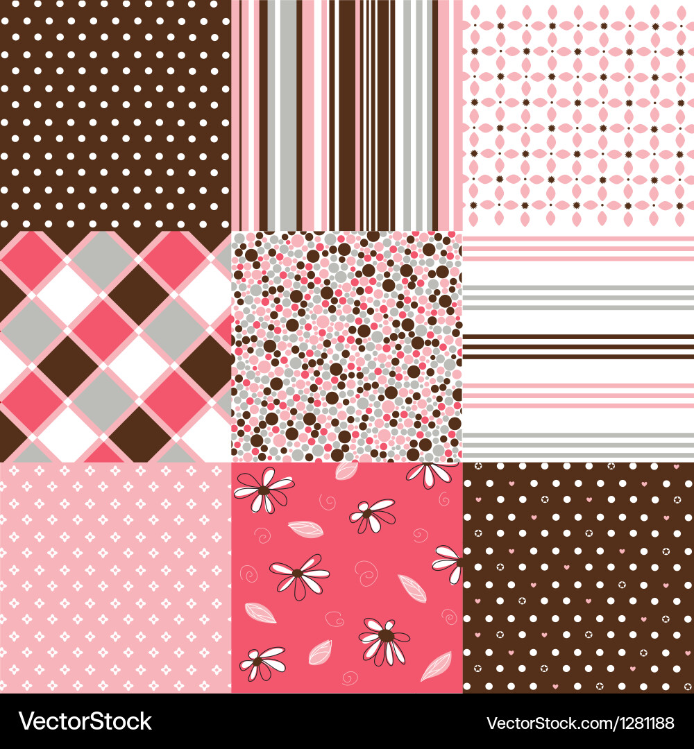 Stylish Fabric Patterns vector image