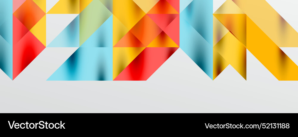 Tech minimal overlapping triangle shapes elements Vector Image