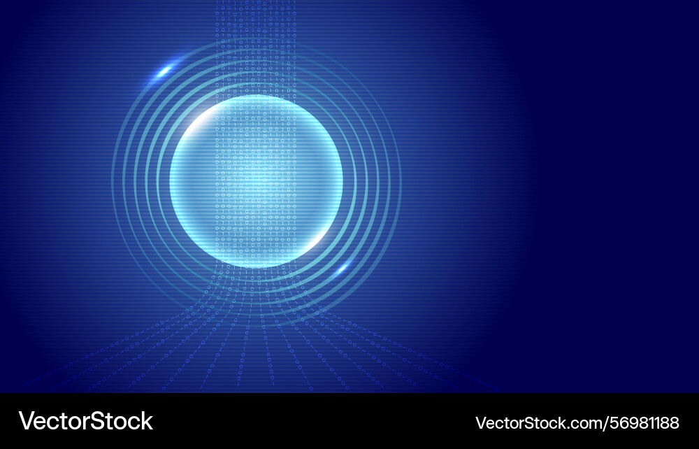Technology-wave-circle-data-background-abstract Vector Image